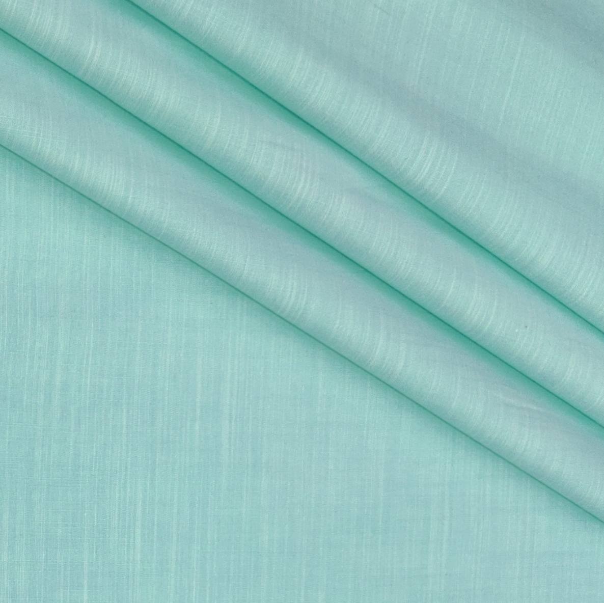 Shirt Fabric Arvind Pure Cotton Slub Colour Mint Green